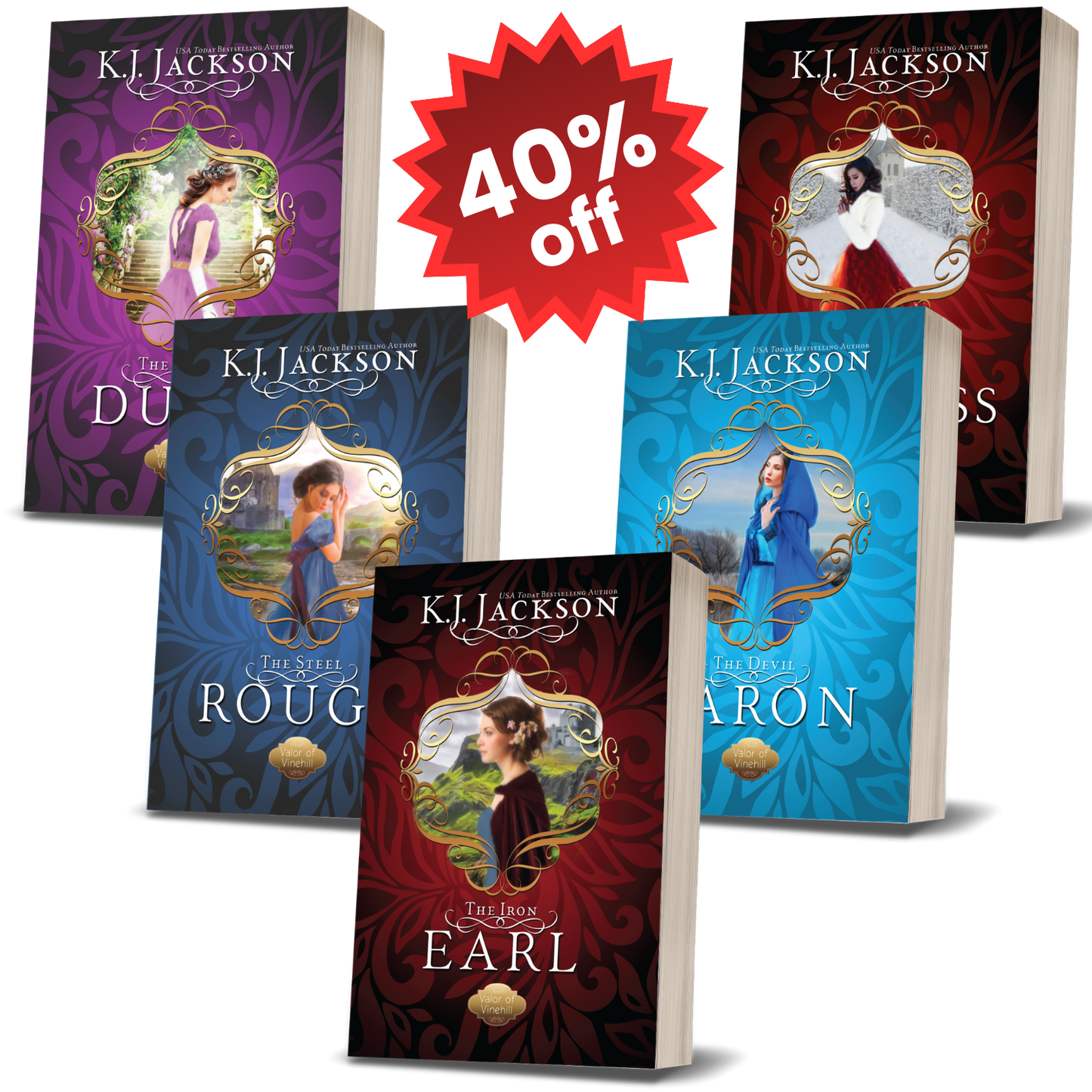 Exclusive Paperback Historical Collection: Valor of Vinehill (5 SIGNED PAPERBACKs)